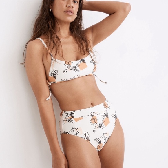 Madewell Second Wave Seahorse Bikini Sz Medium - Picture 1 of 8